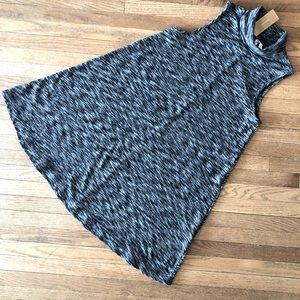 Francesca’s Collection Alya Sleeveless Grey/Black Turtle Neck Knitted Dress L